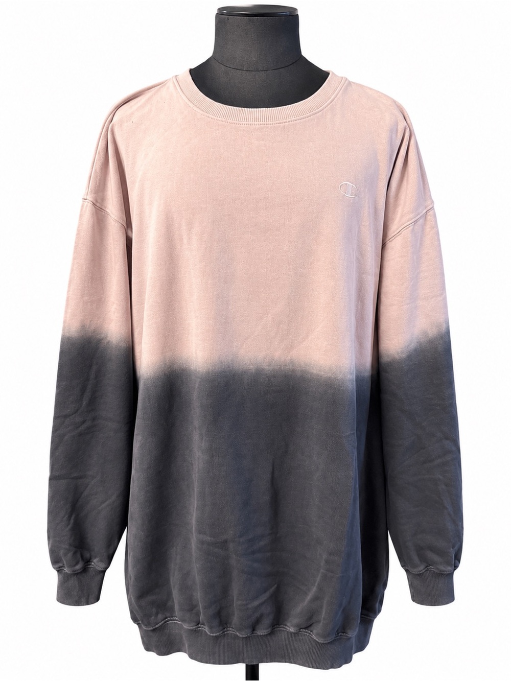 Champion Two-Tone Pink and Gray Crewneck Sweater